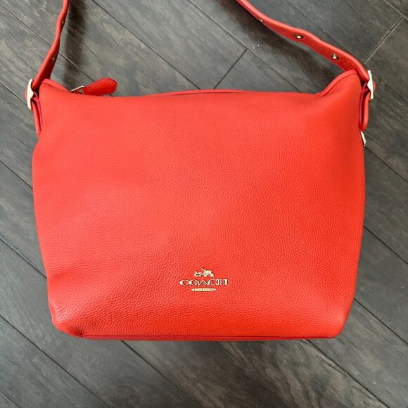 Coach Large Orange Leather Shoulder Bag 35775 - Picture 2 of 16